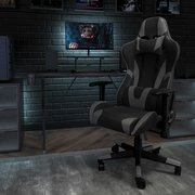 Flash Furniture Leather Gaming Chair, Gray CH-187230-GY-GG